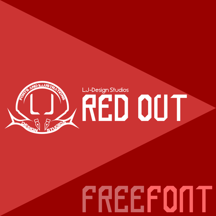 red out Font poster