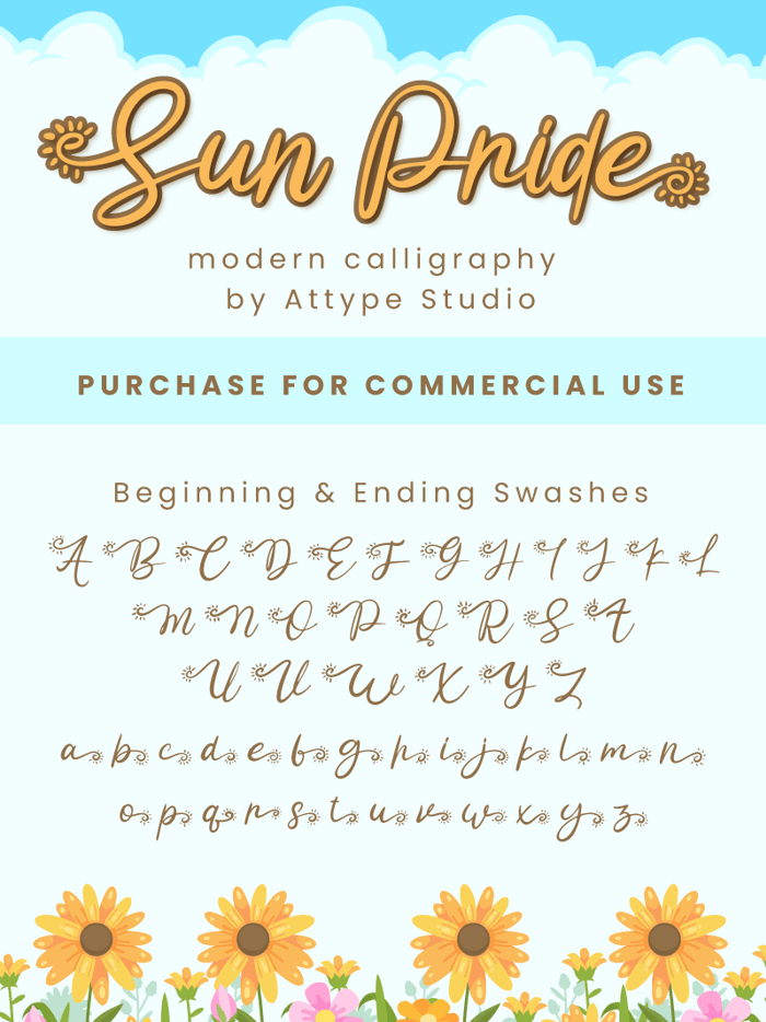 Sun Pride Font poster