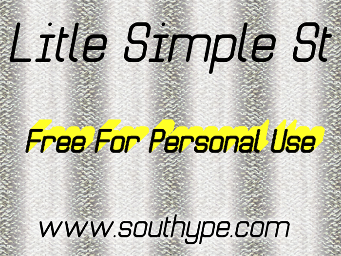 Litle Simple St Font poster