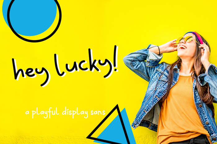 Hey Lucky Font poster