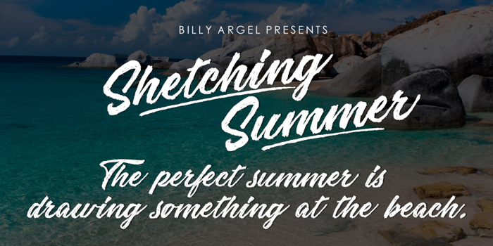 Sketching Summer Font poster