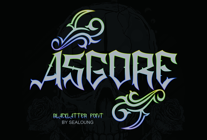 ASGORE Font poster