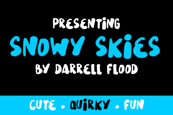 Snowy Skies Font poster