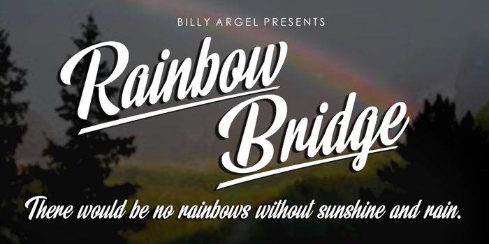 Rainbow Bridge Font poster
