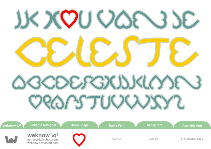 Celeste Font poster