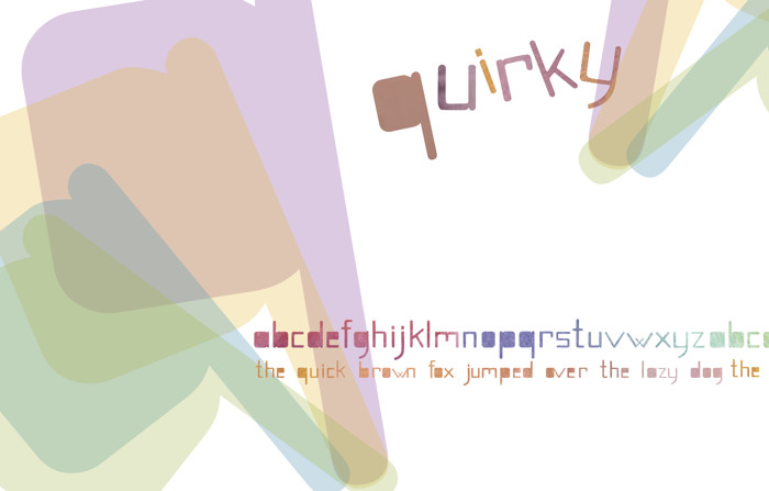 Quirky Font poster