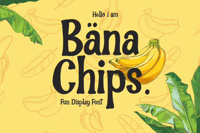 Bana Chips Font poster