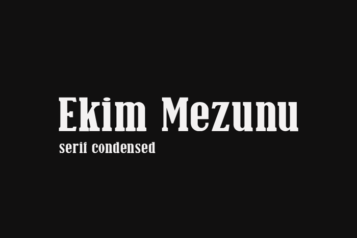 Ekim Mezunu Font poster