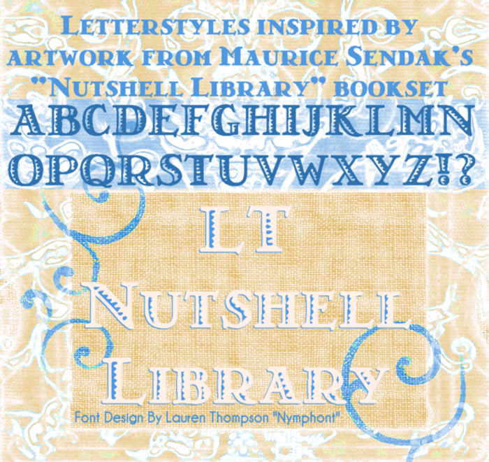 LT Nutshell Library Font poster