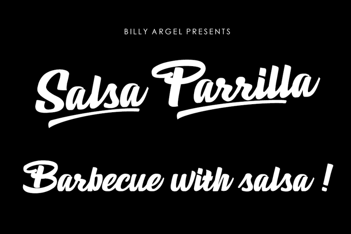 Salsa Parrilla Font poster