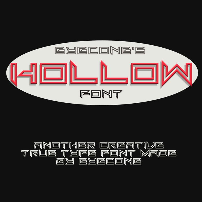 EC_Hollow Font poster