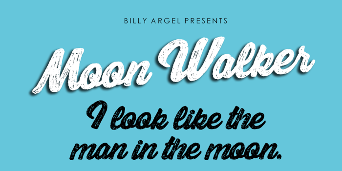 Moon Walker Font poster