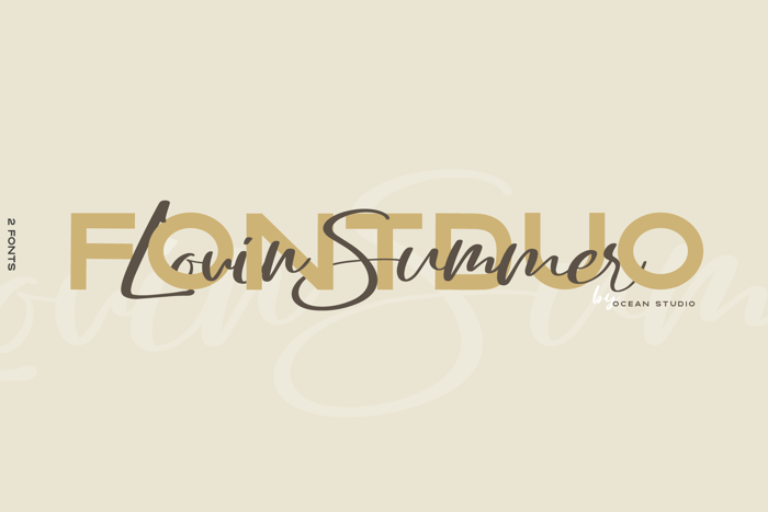 Lovin Summer Font poster