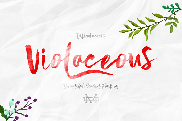Violaceous Font poster