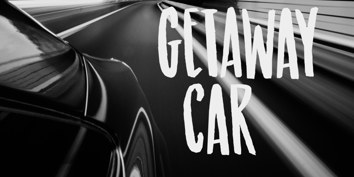 Getaway Car DEMO Font poster