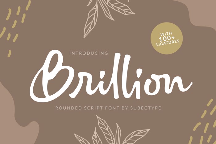 Brillion Rounded Script Font poster