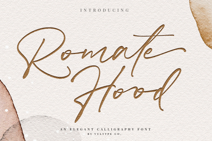 Romate Hood Font poster