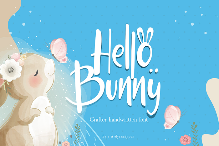 Hello Bunny Font poster