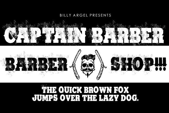 CAPTAIN BARBER Font poster