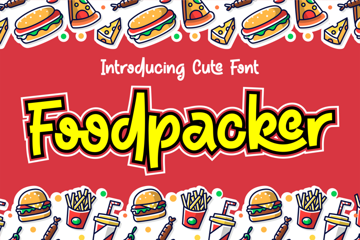 Foodpacker Font poster