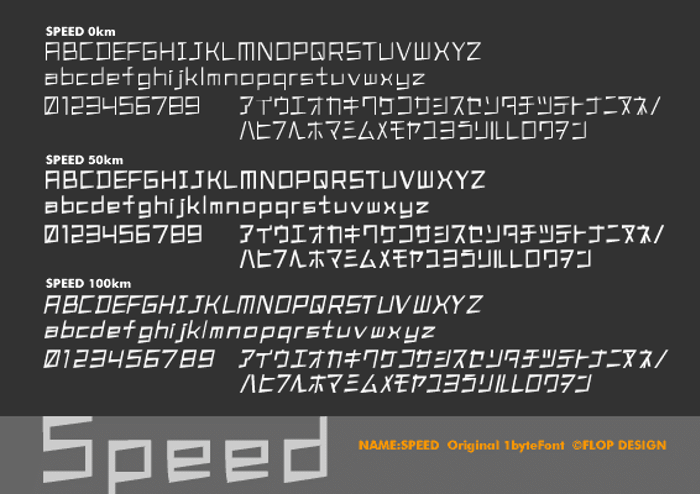 Speed Font poster