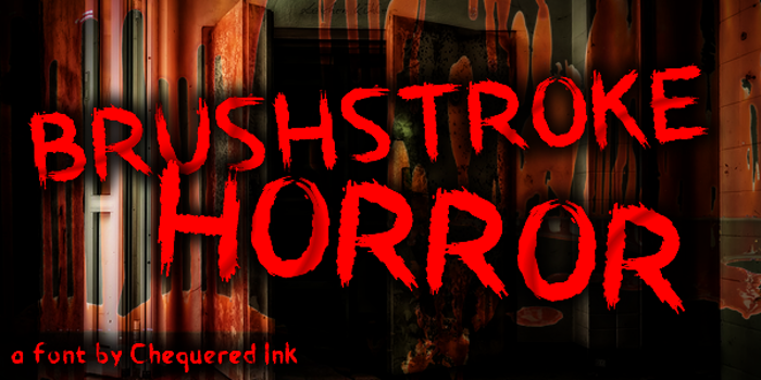 Brushstroke Horror Font poster