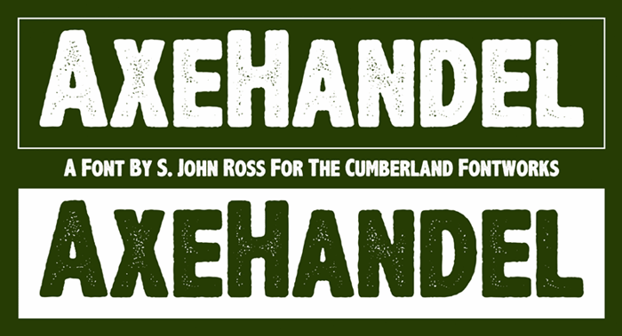 AxeHandel Font poster