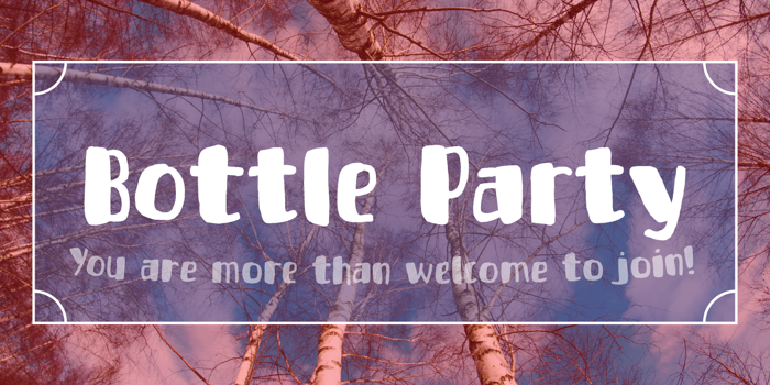 Bottle Party Font poster