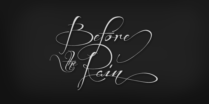 Before the Rain Font poster