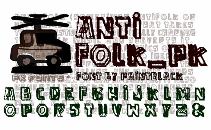 anti folkpk Font poster