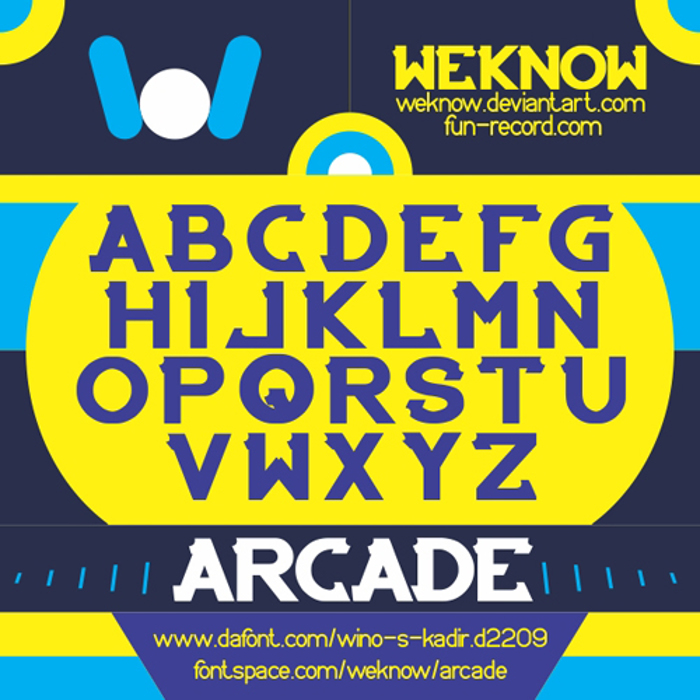 ARCADE Font poster