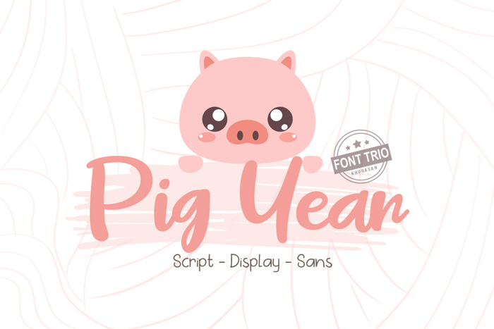 Pig Year Font poster