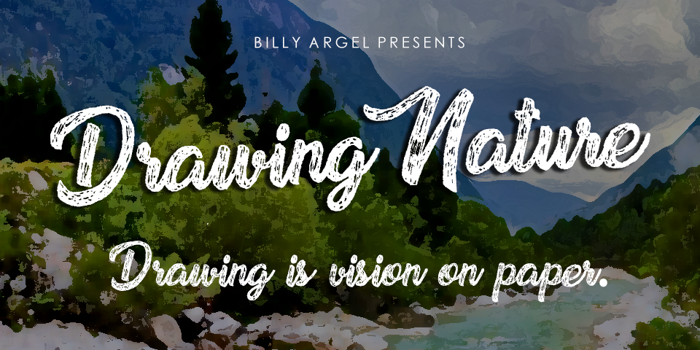 Drawing Nature Font poster