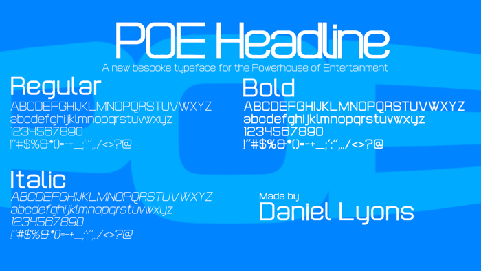 POE Headline Font poster