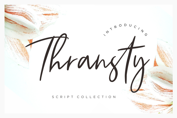 Thransty Handwritten Script Font poster