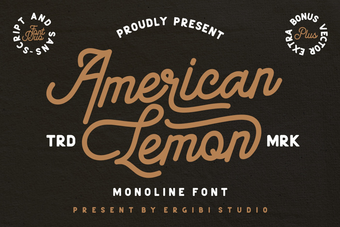 American Lemon Font poster