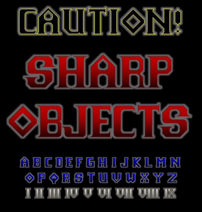 Sharp Objects NBP Font poster