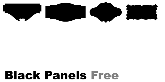 Black Panels Free Font poster