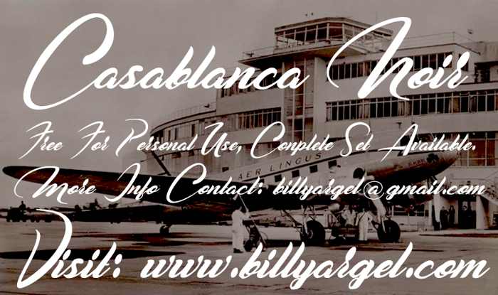 Casablanca Noir Font poster