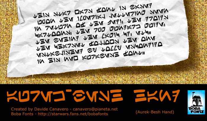 Aurek-Besh Hand Font poster