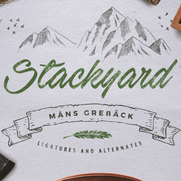 Stackyard Font poster
