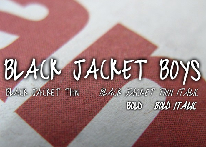 black jacket boys Font poster