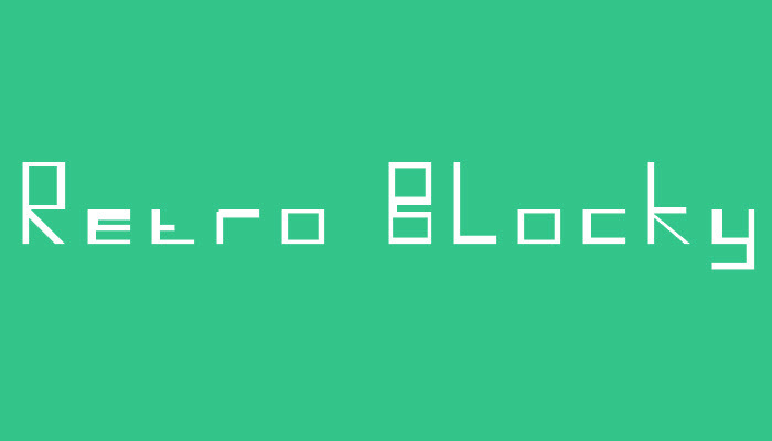 Retro Blocky Font poster