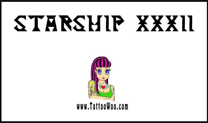 Starship 32 Font poster