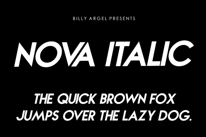 NOVA Font poster