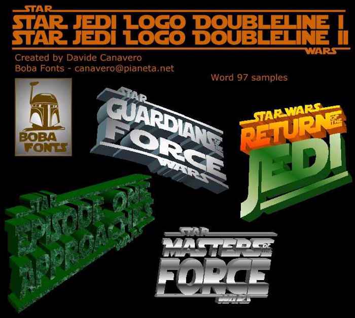 Star Jedi Logo Font poster