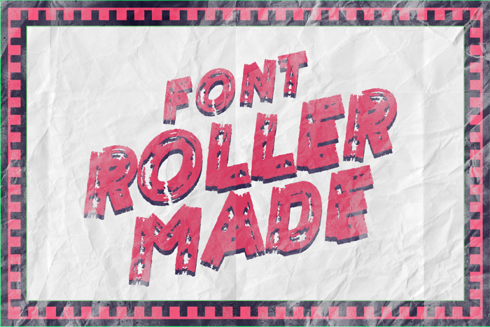 ROLLER MADE Font poster