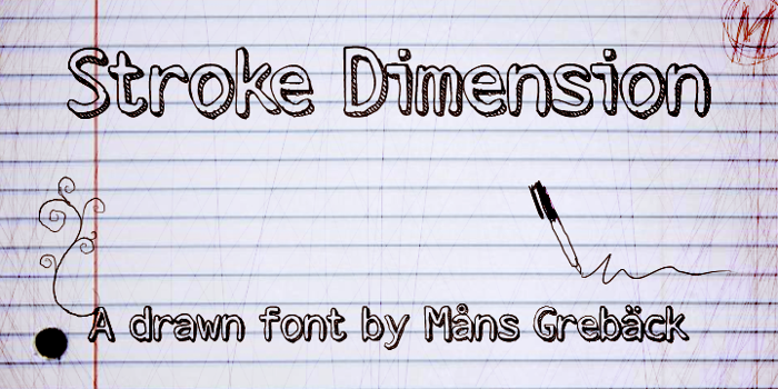 Stroke Dimension Font poster