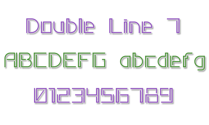 Double Line 7 Font