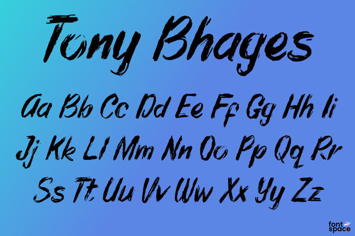Tony Bhages Font poster